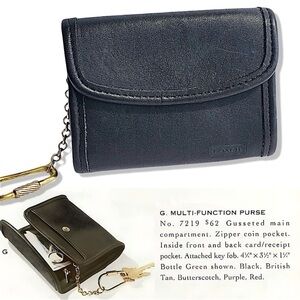 Vintage Coach Multi-Function Purse Key Chain
Compact Wallet | Black | 7219